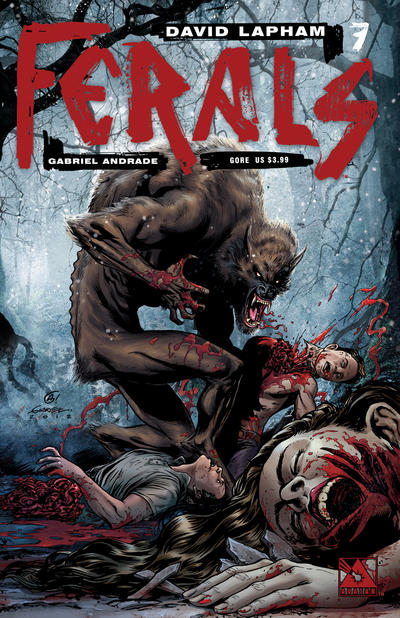 Cover for Ferals (Avatar Press, 2012 series) #7 [Gore Variant Cover by Gabriel Andrade]