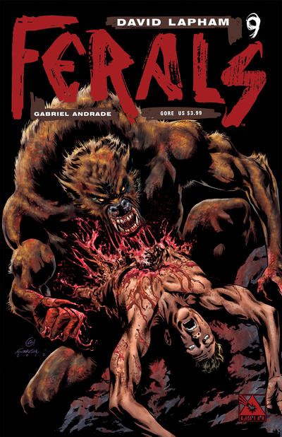 Cover for Ferals (Avatar Press, 2012 series) #9 [Gore Variant Cover by Gabriel Andrade]