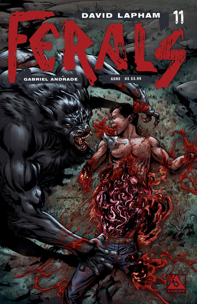 Cover for Ferals (Avatar Press, 2012 series) #11 [Gore Variant Cover by Gabriel Andrade]