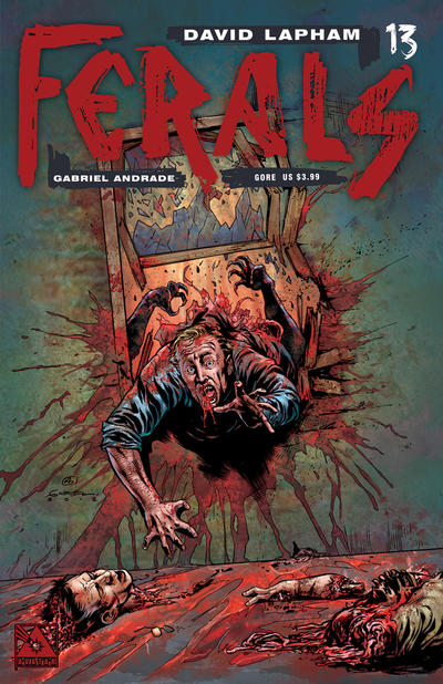 Cover for Ferals (Avatar Press, 2012 series) #13 [Gore Variant Cover by Gabriel Andrade]