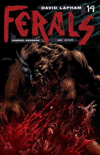 Cover for Ferals (Avatar Press, 2012 series) #14 [Gore Variant Cover by Gabriel Andrade]