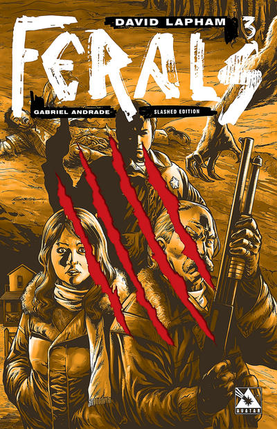 Cover for Ferals (Avatar Press, 2012 series) #3 [Slashed Edition Variant Cover by Gabriel Andrade]
