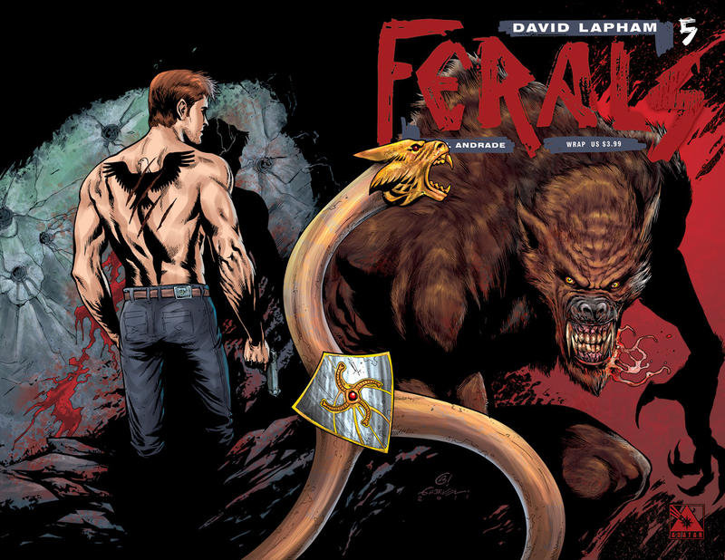 Cover for Ferals (Avatar Press, 2012 series) #5 [Wraparound Variant Cover by Gabriel Andrade]