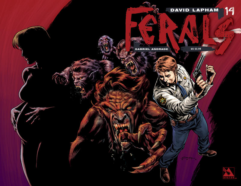 Cover for Ferals (Avatar Press, 2012 series) #14 [Wraparound Variant Cover by Gabriel Andrade]