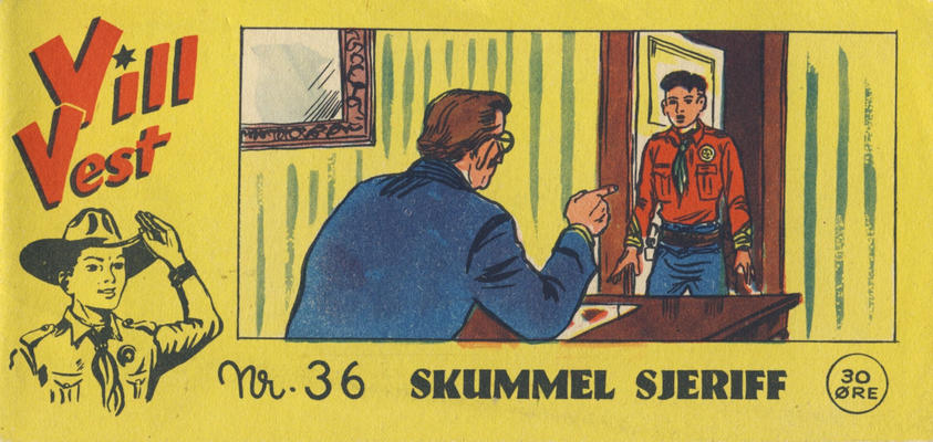 Cover for Vill Vest (Serieforlaget / Se-Bladene / Stabenfeldt, 1953 series) #36/1956