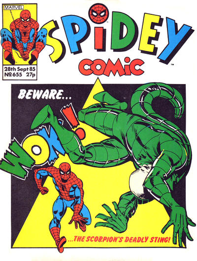 Cover for Spidey Comic (Marvel UK, 1985 series) #655