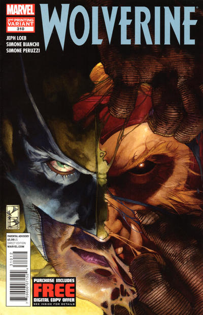 Cover for Wolverine (Marvel, 2010 series) #310 [Second Print Variant]