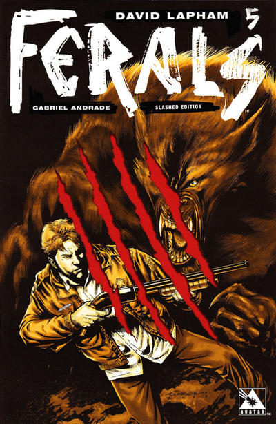 Cover for Ferals (Avatar Press, 2012 series) #5 [Slashed Edition Variant Cover by Gabriel Andrade]