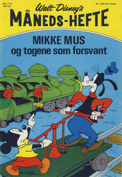Cover for Walt Disney's månedshefte (Hjemmet / Egmont, 1967 series) #7/1973