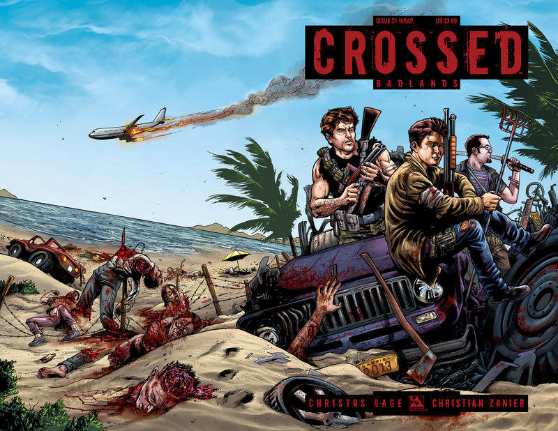 Cover for Crossed Badlands (Avatar Press, 2012 series) #31 [Wraparound Variant Cover by Gabriel Andrade]