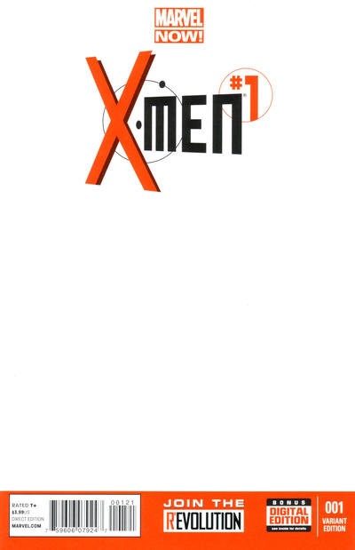 Cover for X-Men (Marvel, 2013 series) #1 [Blank Cover Variant]