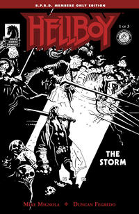 Cover Thumbnail for Hellboy: The Storm (Dark Horse, 2010 series) #1 [Black & White Variant Cover by Mike Mignola]