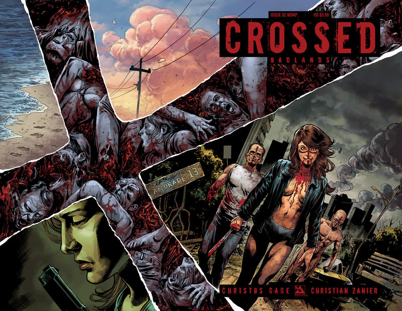 Cover for Crossed Badlands (Avatar Press, 2012 series) #32 [Wraparound Variant Cover by Gabriel Andrade]