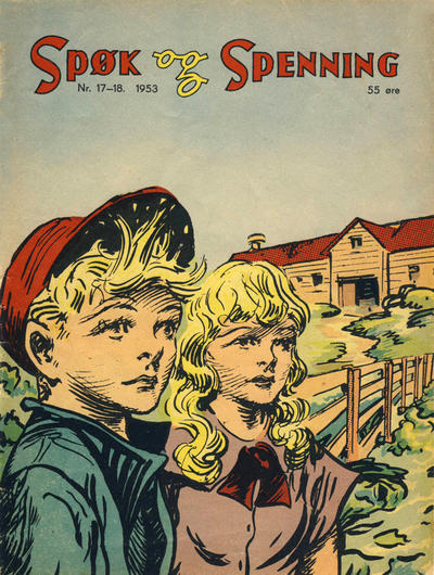 Cover for Spøk og Spenning (Oddvar Larsen; Odvar Lamer, 1950 series) #17-18/1953
