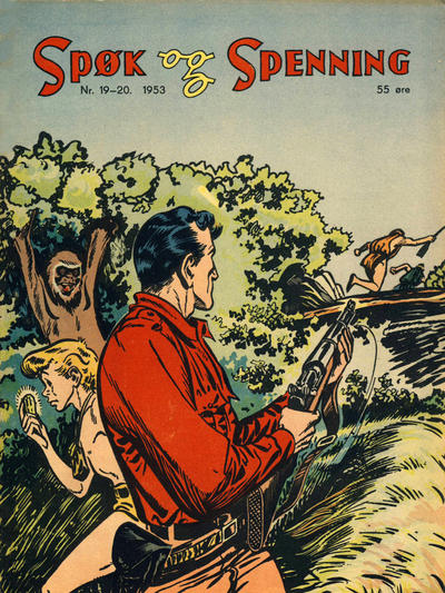 Cover for Spøk og Spenning (Oddvar Larsen; Odvar Lamer, 1950 series) #19-20/1953