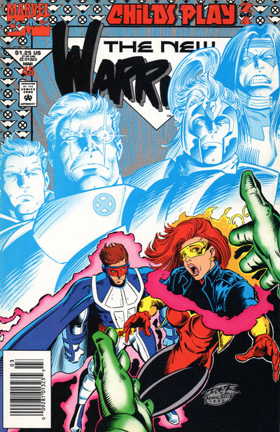 Cover for The New Warriors (Marvel, 1990 series) #45 [Newsstand]