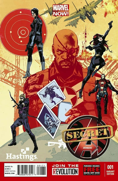 Cover for Secret Avengers (Marvel, 2013 series) #1 [Hastings Variant by Butch Guice]