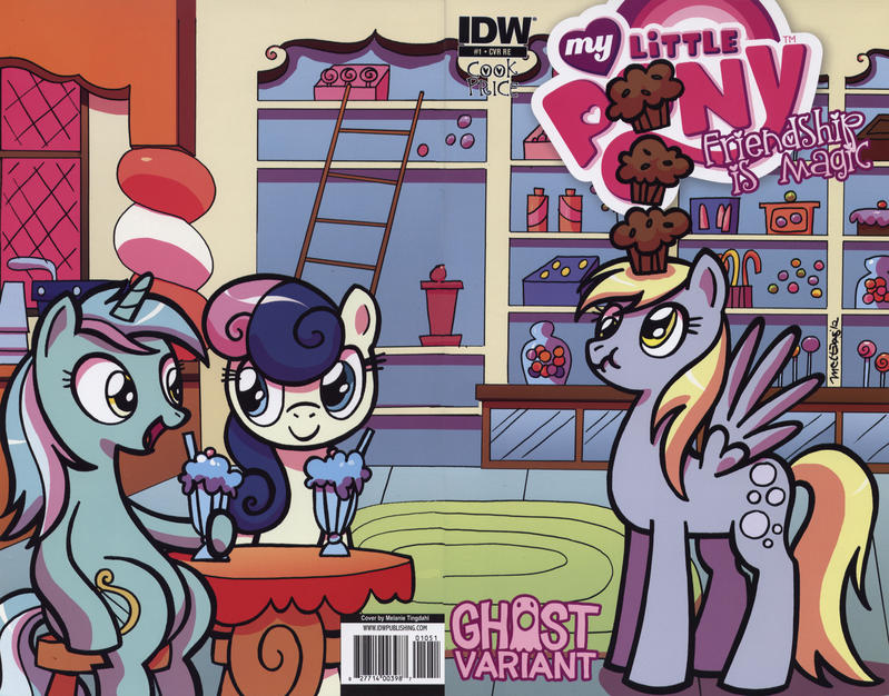 Cover for My Little Pony: Friendship Is Magic (IDW, 2012 series) #1 [Cover RE - Ghost Variant Wraparound - Melanie Tingdahl]