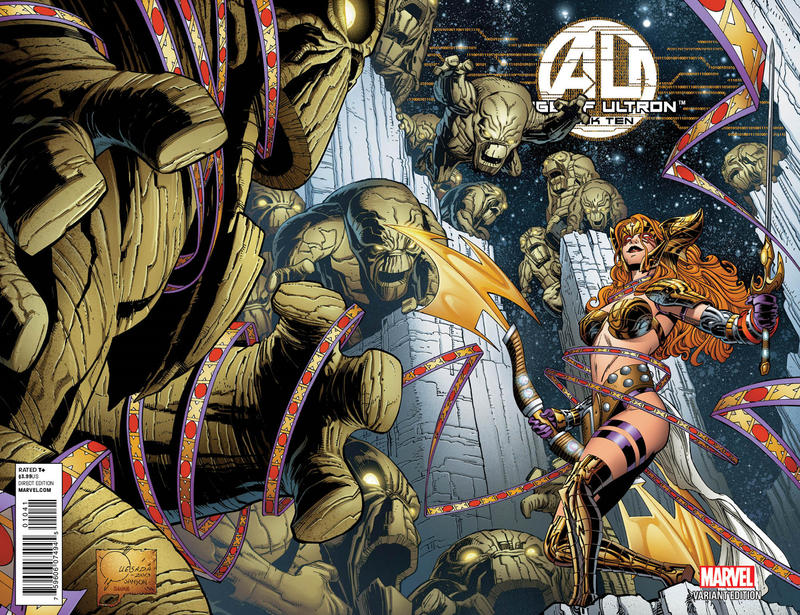 Cover for Age of Ultron (Marvel, 2013 series) #10 [Angela Wraparound Variant by Joe Quesada]