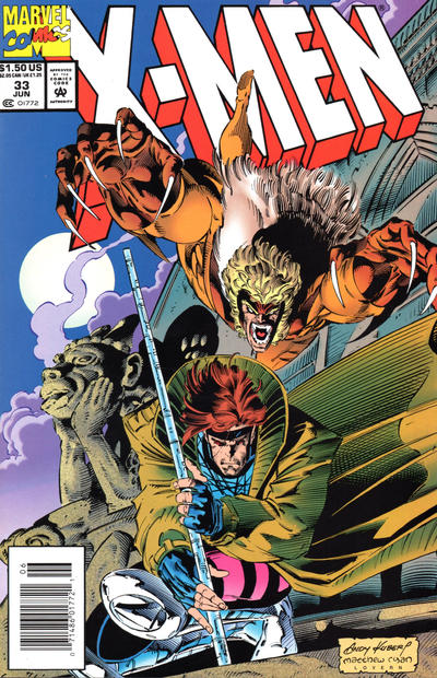 Cover for X-Men (Marvel, 1991 series) #33 [Newsstand]