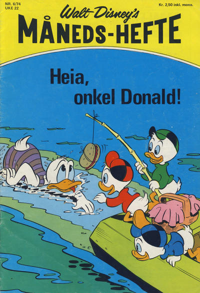 Cover for Walt Disney's månedshefte (Hjemmet / Egmont, 1967 series) #6/1974