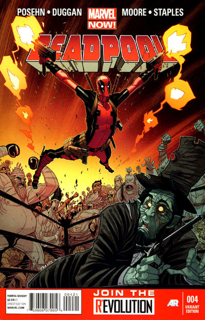 Cover for Deadpool (Marvel, 2013 series) #4 [Incentive Tradd Moore Variant]