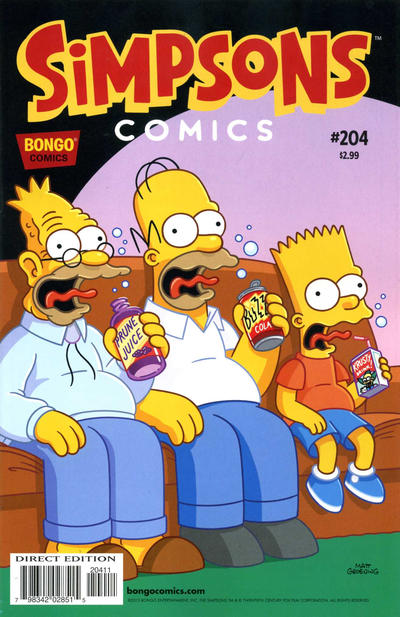 Cover for Simpsons Comics (Bongo, 1993 series) #204