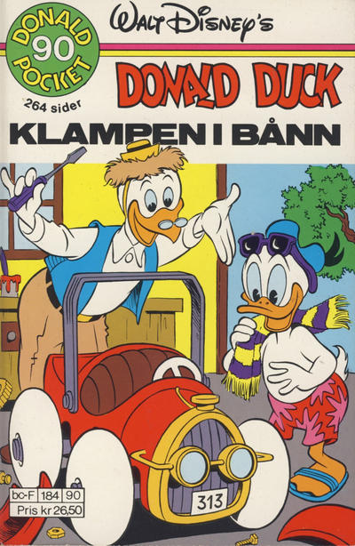 Cover for Donald Pocket (Hjemmet / Egmont, 1968 series) #90 - Donald Duck Klampen i bånn [1. opplag]