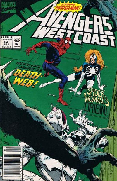 Cover for Avengers West Coast (Marvel, 1989 series) #84 [Newsstand]