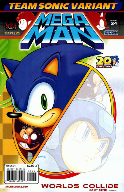Cover for Mega Man (Archie, 2011 series) #24 [Team Sonic Variant by Patrick Spaziante]