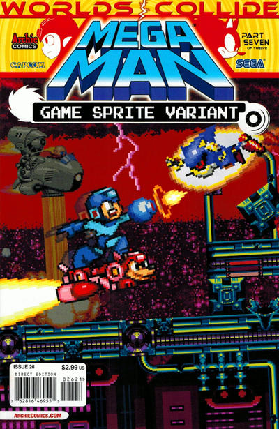 Cover for Mega Man (Archie, 2011 series) #26 [Game Sprite Variant by Jamal Peppers]