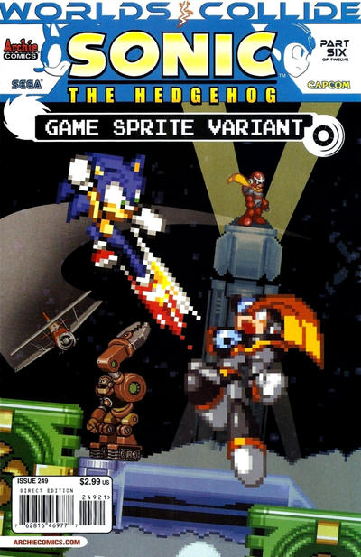 Cover for Sonic the Hedgehog (Archie, 1993 series) #249 [Game Sprite Variant]