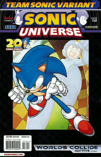 Cover for Sonic Universe (Archie, 2009 series) #52 [Team Sonic Variant by Patrick Spaziante]