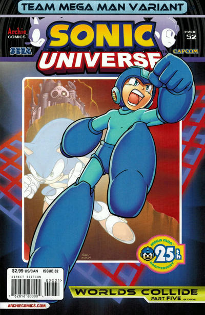 Cover for Sonic Universe (Archie, 2009 series) #52 [Team Mega Man Variant by Patrick Spaziante]