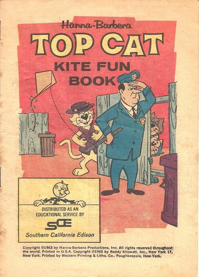 Cover for Top Cat Kite Fun Book (Western, 1963 series) [SCE]