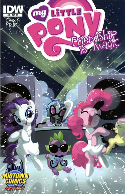 Cover for My Little Pony: Friendship Is Magic (IDW, 2012 series) #3 [Cover RE - Midtown Comics]