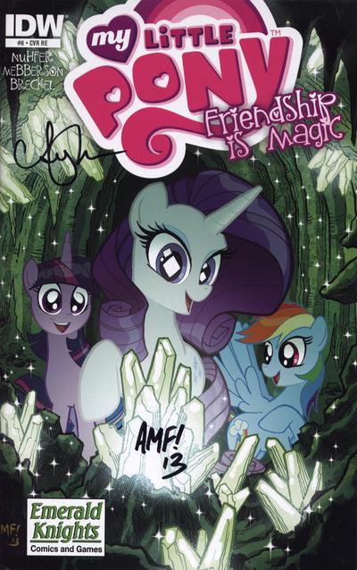 Cover for My Little Pony: Friendship Is Magic (IDW, 2012 series) #8 [Cover RE - Emerald Knights]