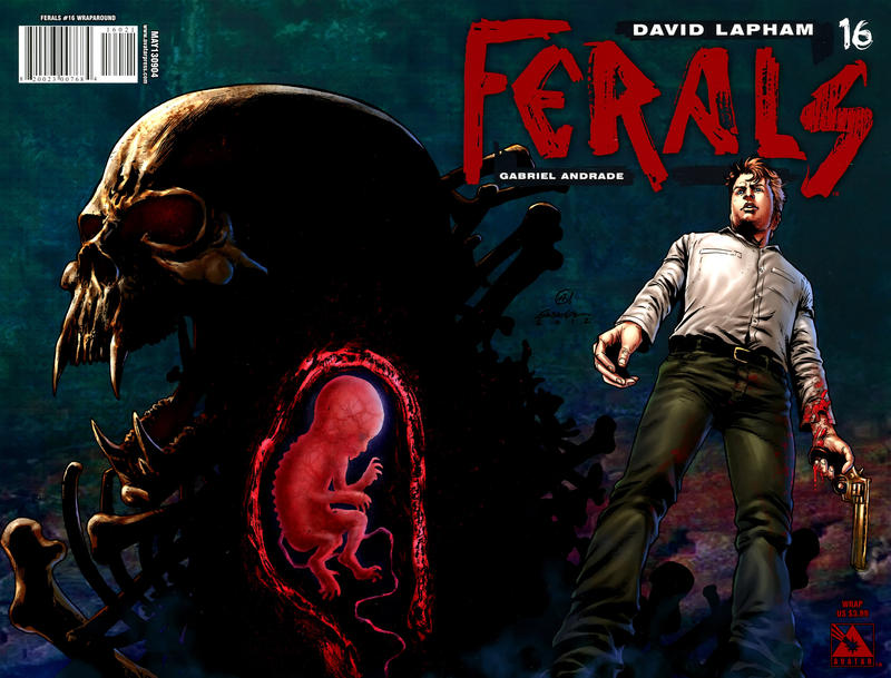 Cover for Ferals (Avatar Press, 2012 series) #16 [Wraparound Variant Cover by Gabriel Andrade]