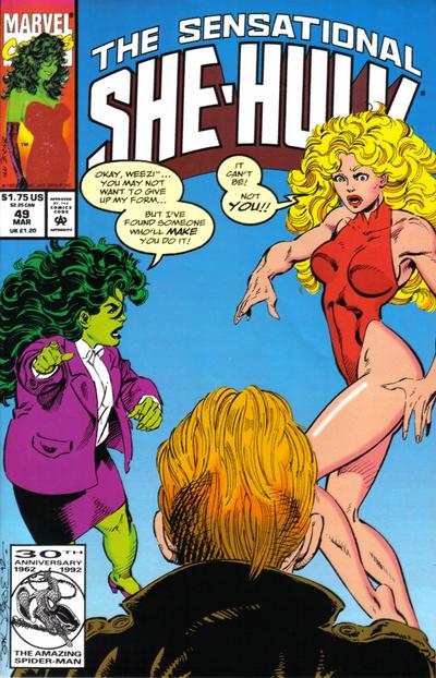 Cover for The Sensational She-Hulk (Marvel, 1989 series) #49 [Direct]