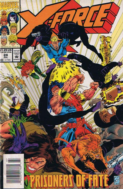 Cover for X-Force (Marvel, 1991 series) #24 [Newsstand]
