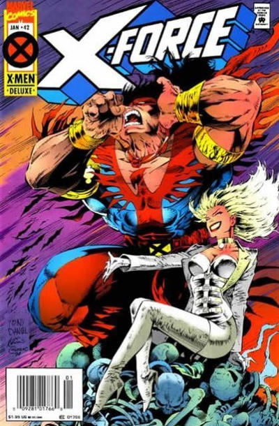 Cover for X-Force (Marvel, 1991 series) #42 [Deluxe Newsstand Edition]