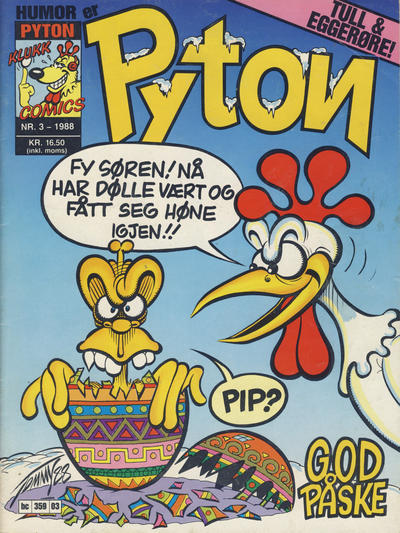 Cover for Pyton (Bladkompaniet / Schibsted, 1988 series) #3/1988