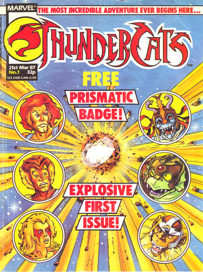 Cover for ThunderCats (Marvel UK, 1987 series) #1