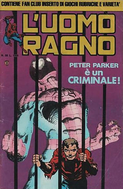 Cover for L'Uomo Ragno (Editoriale Corno, 1982 series) #58