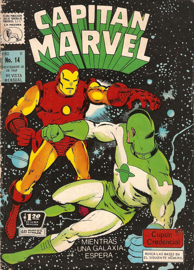 Cover for Capitán Marvel (Editora de Periódicos, S. C. L. "La Prensa", 1968 series) #14