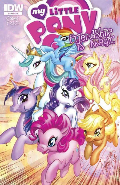 Cover for My Little Pony: Friendship Is Magic (IDW, 2012 series) #3 [Cover RI - J. Scott Campbell]