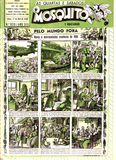 Cover for O Mosquito [Série 1] (Edições O Mosquito, Lda, 1936 series) #920