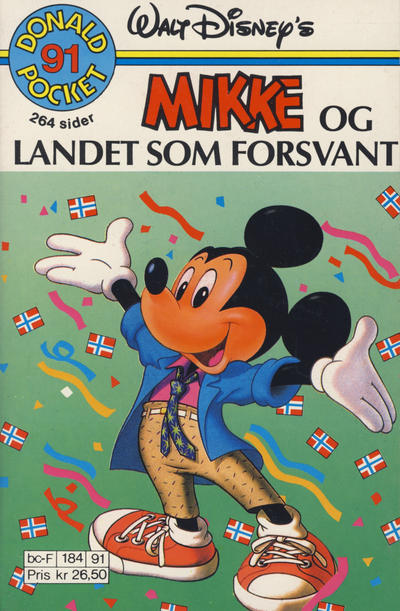 Cover for Donald Pocket (Hjemmet / Egmont, 1968 series) #91 - Mikke og landet som forsvant [1. opplag]