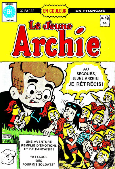 Cover for Le Jeune Archie (Editions Héritage, 1976 series) #49