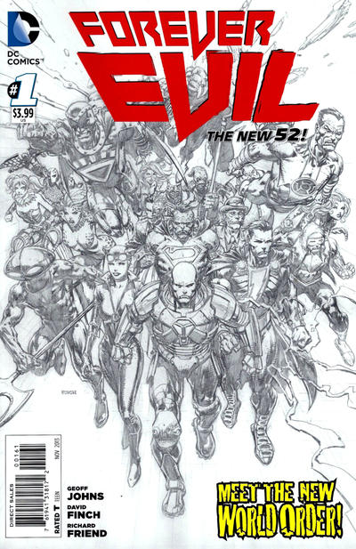 Cover for Forever Evil (DC, 2013 series) #1 [David Finch Sketch Cover]